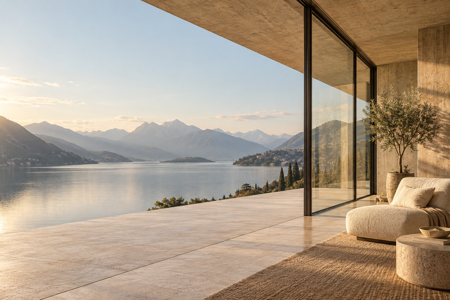 Lakeside architectural retreat